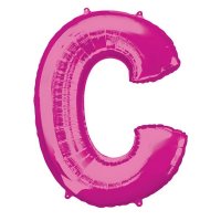 16" Pink Letter C Air Fill Balloons