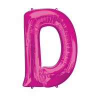 16" Pink Letter D Air Fill Balloons