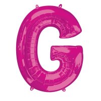 16" Pink Letter G Air Fill Balloons