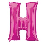 16" Pink Letter H Air Fill Balloons