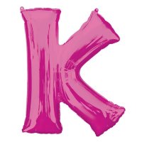 16" Pink Letter K Air Fill Balloons