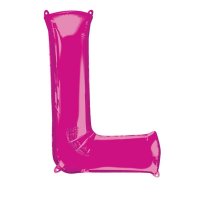 16" Pink Letter L Air Fill Balloons