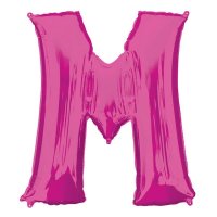 16" Pink Letter M Air Fill Balloons