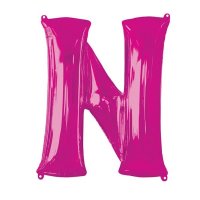 16" Pink Letter N Air Fill Balloons