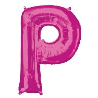 16" Pink Letter P Air Fill Balloons