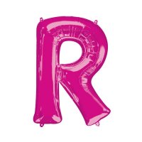16" Pink Letter R Air Fill Balloons
