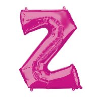 16" Pink Letter Z Air Fill Balloons