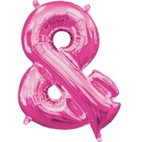16" Pink Letter Ampersand Air Fill Balloons