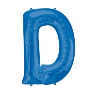 (image for) 16" Blue Letter D Air Fill Balloons