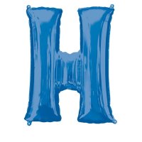 16" Blue Letter H Air Fill Balloons