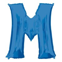 (image for) 16" Blue Letter M Air Fill Balloons