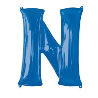(image for) 16" Blue Letter N Air Fill Balloons