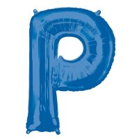 16" Blue Letter P Air Fill Balloons