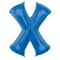 (image for) 16" Blue Letter X Air Fill Balloons