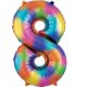 (image for) Anagram Rainbow Splash Number 8 Supershape Balloons