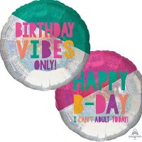 28" Young & Fab Birthday Jumbo Foil Balloons