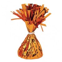 (image for) Orange Fringed Foil Balloon Weights 6oz