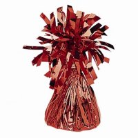 (image for) Red Fringed Foil Balloon Weights 6oz