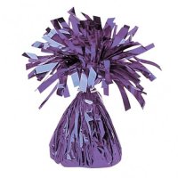 Purple Fringed Foil Balloon Weights 6oz