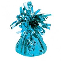 (image for) Baby Blue Fringed Foil Balloon Weights 6oz