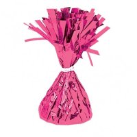 (image for) Magenta Fringed Foil Balloon Weights 6oz