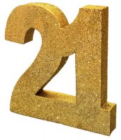 (image for) 21 Gold Glitter Table Decoration