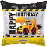 (image for) 18" Happy Birthday Under Construction Foil Balloons