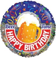 18" Happy Birthday Beer Foil Balloons