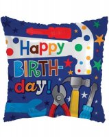 18" Happy Birthday Tools Foil Balloons