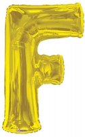 Gold Letter F Supershape Balloons