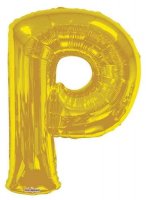 Gold Letter P Supershape Balloons