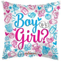 (image for) 18" Boy Or Girl Gender Reveal Foil Balloons