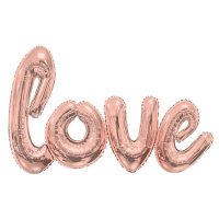 53" Rose Gold Love Script Foil Balloons