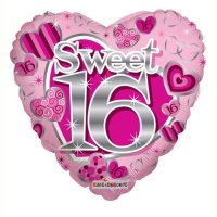 (image for) 18" Sweet 16th Birthday Pink Foil Balloons