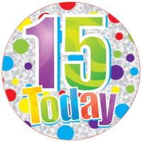 15 Today Party Badge