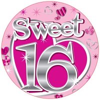 Sweet 16 Giant Party Badge