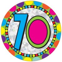 Age 70 Giant Party Badge