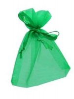 (image for) Emerald Green Organza Favour Bags 10pk