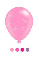 10" 1st Communion Pink Mix Latex Balloons 6 Packs Of 8