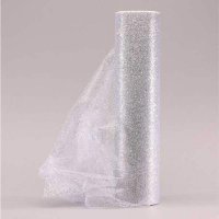 (image for) Silver Glitter Tulle 30cm x 25m