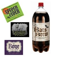 (image for) Halloween Bottle Lables x4