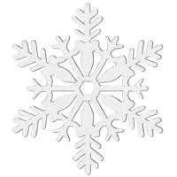 White Glitter Snowflake Hanging Decoration