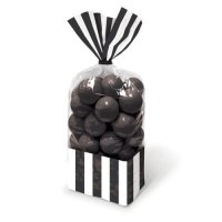 (image for) Black Striped Party Bags x10