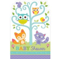 (image for) Woodland Welcome Post Card Invitations 8pk