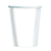 Frosty White Paper Cups 8pk