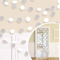 White Glitter String Decorations