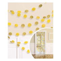 (image for) Sunshine Yellow Glitter String Decorations