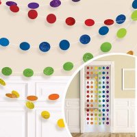(image for) Rainbow Coloured Glitter String Decorations