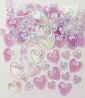 Iridescent Loving Hearts Metallic Confetti