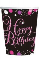 Birthday Pink Celebration Cups 8pk